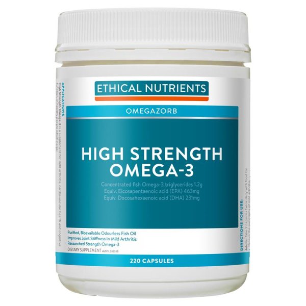 画像1: Ethical Nutrients OMEGA High Strength オメガ3 / 220粒×２個セット (1)